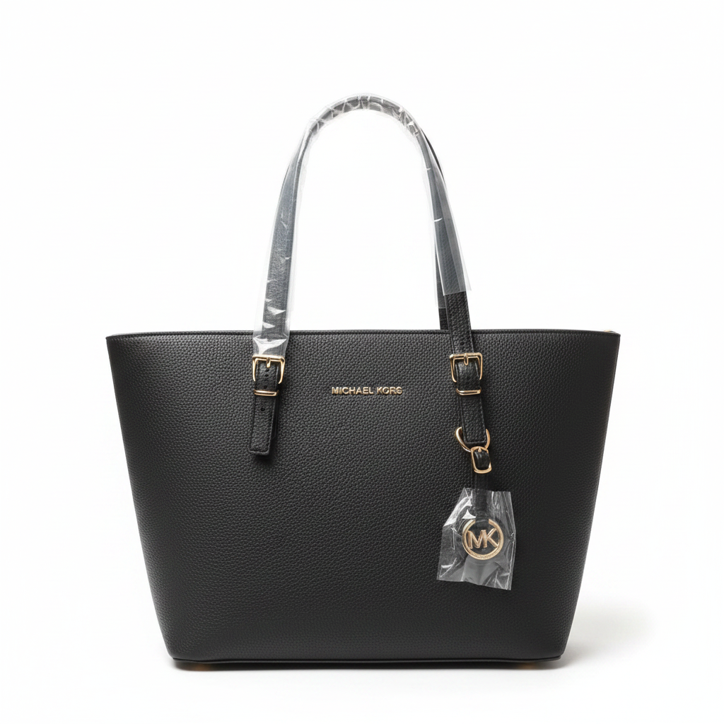 Siyah Saffiano Deri Tote Bag