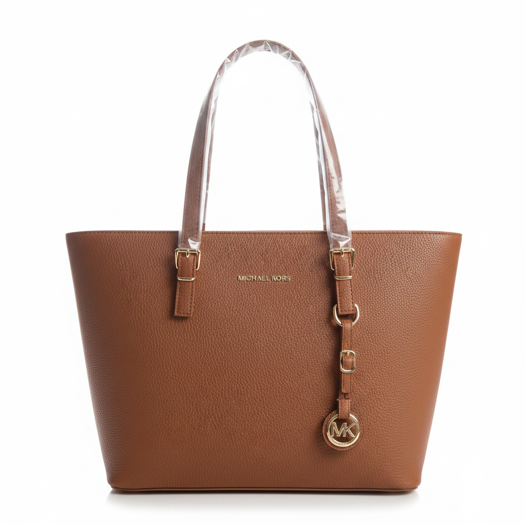 Kahverengi Saffiano Deri Tote Bag