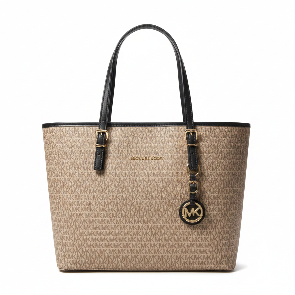 Bej MK Monogram Tote Bag